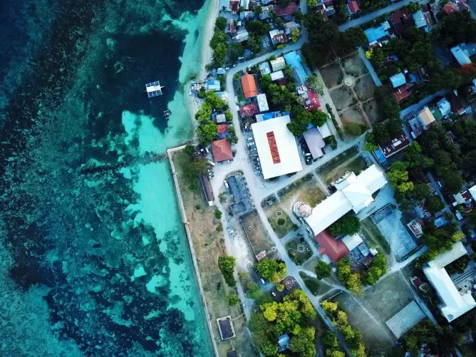 Oslob to Moalboal, Oslob Town from Above