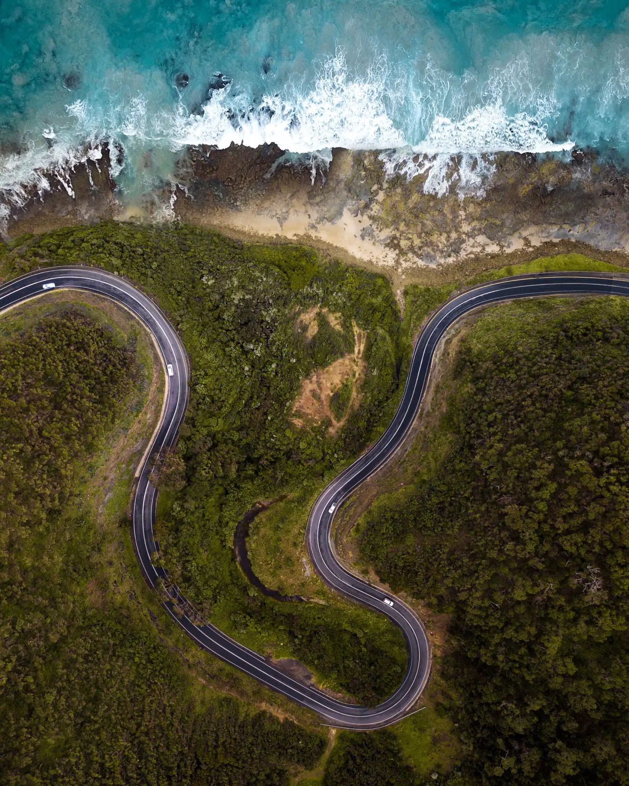 The Great Ocean Road Drone Unexplored Footsteps