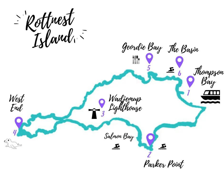 rottnest island tourist map