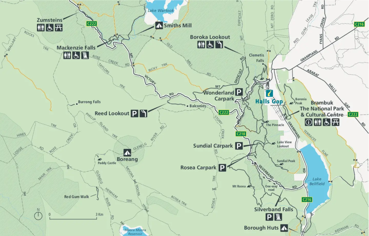 Lookout map, A Day In The Grampians