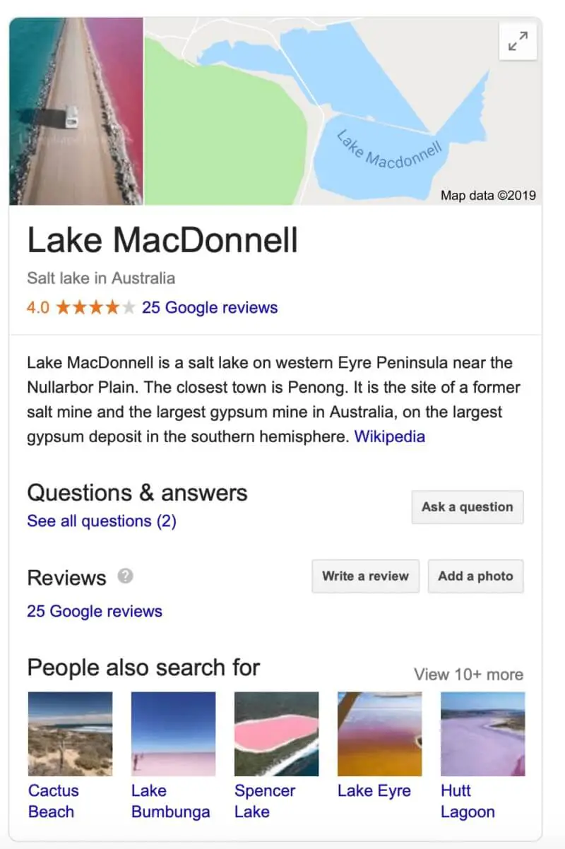 Lake MacDonnell google