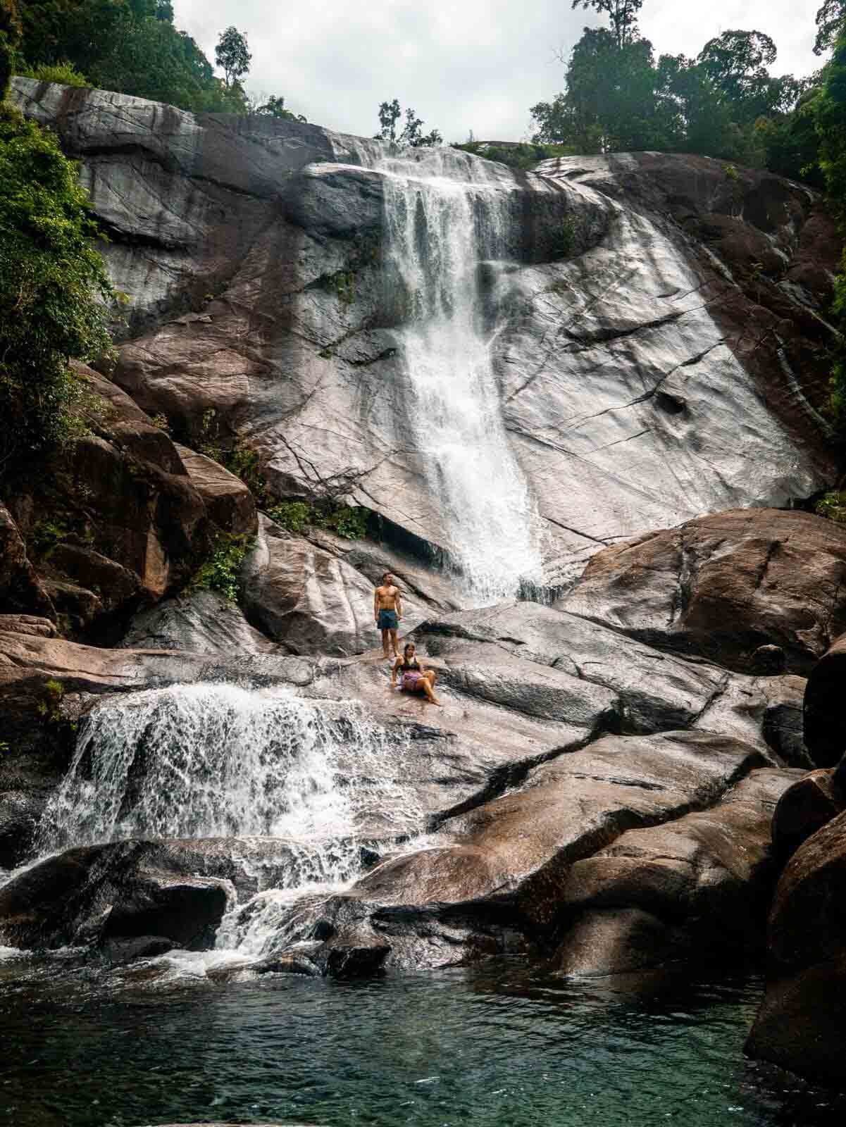 Seven Wells Waterfall, Langkawi - Bottom pool rocks